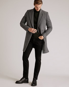 เสื้อแจ็คเก็ตขนสัตว์คลาสสิกพร้อมปกสำหรับผู้ชายฤดูหนาวแขนยาวเสื้อคลุมลำลองที่ให้ความอบอุ่นสวมใส่สบายดีไซน์แบบมีชั้นหนา - Product Image 5