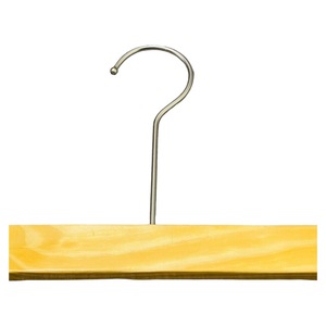 Cintres en bois de pin durables et écologiques avec crochets en acier inoxydable, finition laquée, design plat multifonctionnel pour vêtements et armoire - Product Image 6