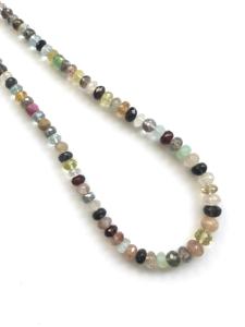 Cuentas facetadas de gemas naturales mixtas de 5 mm a 7 mm, 1 hebra, naturales, para la elaboración de joyería fina. - Product Image 2