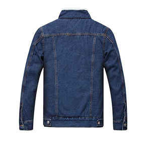 2026 Fashionable Men's Fleece Jean <b>Jacket</b> Winter Cotton Sherpa Lined <b>Denim</b> Trucker <b>Jacket</b> - Product Image 2
