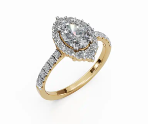 แหวนเพชรคาซาบลังกาฟอร์เอเวอร์ทรงรีและทรงมาร์คีส์ เพชรเพาะเลี้ยง น้ำหนักรวม 1078 กะรัต 29 เม็ดทรงบริลเลียนท์ ประดับในตัวเรือนทองคำแท้ - Product Image 5