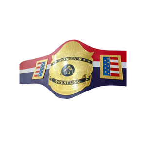 Ceinture de championnat de lutte pour femmes, design drapeau américain, plaquée or, édition de collection sportive personnalisée - Product Image 1