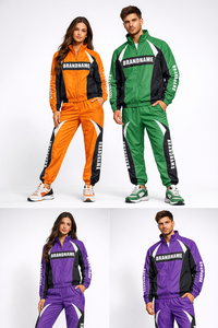 Survêtement en nylon automne 2026, personnalisable avec logo de marque, deux pièces, cordon de serrage, respirant, léger, coupe-vent, séchage rapide, pantalon taille haute - Product Image 2