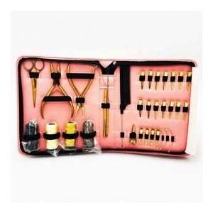 Kit de démarrage pour extensions de cheveux avec outils professionnels, fournitures de retrait et accessoires d'entretien pour extensions de cheveux, installation complète - Product Image 1