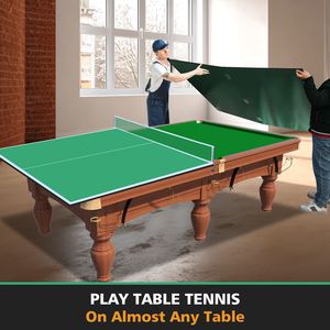 Tavolo da Ping Pong Pieghevole e Portatile Verde da 8 Piedi, Piano di Conversione di Medie Dimensioni per Giochi al Chiuso con Accessorio Rete - Product Image 3