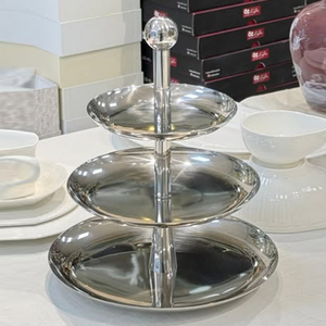 Stainless Steel Tower <b>Cookie</b> Candy Dessert Display Cake Stand Birthday Party Wedding Cupcake Display Stand 3 Tier Tray Platters - Product Image 1