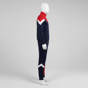 Conjuntos de chándal de poliéster para hombre al por mayor, ajustados, con cuello alto y cremallera, para correr, gimnasio y entrenamiento - Product Image 4