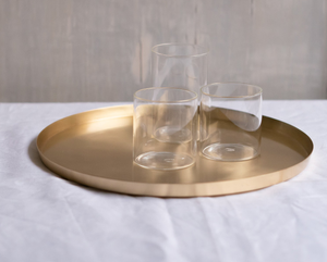 Bandeja de Servir de Latón Hecha a Mano de Primera Calidad, Elegante Bandeja Decorativa de Aluminio, Perfecta para Servir Té, Café, Bocadillos, Bebidas y Frutas - Product Image 4