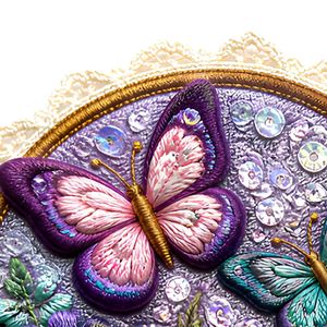 Magnifique Patch Brodé Papillon Fleur Thermocollant pour Casquette de Baseball, Chapeau, Sac, Veste, DIY, Mode, Vente en Gros - Product Image 6