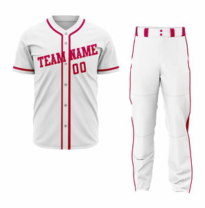 Uniforme de Béisbol Personalizable para Equipos, 100% Poliéster, Impresión Digital, Transpirable, Manga Corta, Cuello Redondo, Bolsillos, Servicio OEM - Product Image 3
