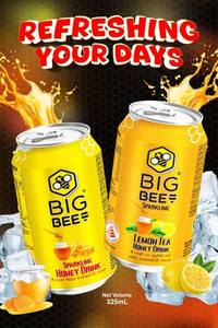 Acacia Big Bee Bebida de miel natural Aloe Vera 325ml No carbonatado Refrescante Bajo en azúcar con sabor Halal Opción Alto antioxidante - Product Image 4