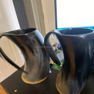 Tasse à bière en corne fabriquée à la main par Tayyab Artisanat authentique artisanat indien agate - Product Image 4