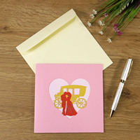 Carte d'invitation 3D pop-up Saint-Valentin en papier fait main – Conception personnalisée, minimum 300 pièces, du Vietnam
