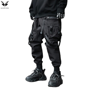 Pantalon respirant léger à sangle réglable, multi-poches, durable, coupe ajustée, imperméable, style urbain, taille élastique, style streetwear, haute qualité - Product Image 2
