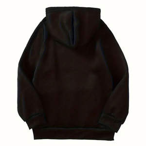 Conjunto Deportivo Informal para Hombre, Sudadera con Capucha y Pantalones Deportivos, Color Negro Sólido, Estilo Teddy Bear, Ligero y Transpirable - Product Image 2