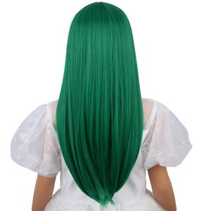 Peluca de Cabello Remy Brasileño de Aspecto Natural, Tono Verde Intenso, Gorro Transpirable, Ajuste Seguro, Textura Suave, Fácil de Peinar, Permanente - Product Image 1
