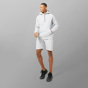 Ensemble de survêtement à capuche personnalisé de haute qualité, sweat-shirt ample et short, deux pièces, imprimé en relief, vêtements de jogging pour hommes - Product Image 4