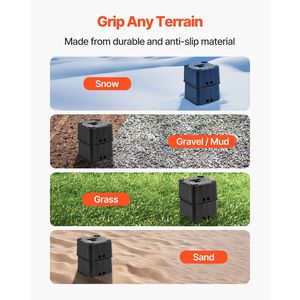 Blocchi di livellamento per camper per impieghi gravosi, Altezza 6 pollici, Cunei di supporto per rimorchio, Capacità 6000 libbre, Sgabello di accesso per camper, Cuneo di supporto per camper, Altezza 6 pollici - Product Image 2