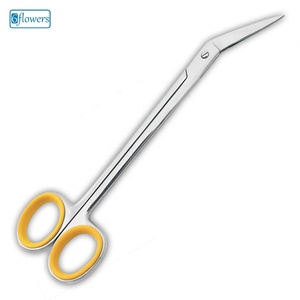 Ciseaux à ongles incurvés à lames angulaires en acier inoxydable pour droitiers, instrument de beauté manuel certifié CE, logo personnalisé - Product Image 1