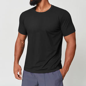 T-shirt tricoté 100 % coton coupe ajustée pour homme OEM, vêtement de sport respirant, haut d'entraînement, commandes en gros USA - Product Image 6