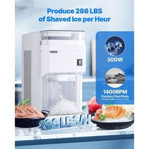 Macchina Elettrica Professionale per Ghiaccio Tritato 300W con Motore Premium, Capacità 1.91QT/1.8L, Tritaghiaccio in Acciaio Inox di Grande Formato - Product Image 3