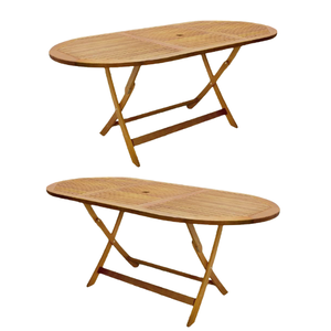 Modern Design Oval Shape Dining <b>Table</b> Solid Wood Outdoor <b>Folding</b> <b>Table</b> Commercial Dining Bars Restaurant Furniture - Product Image 5