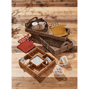 Water Hyacinth Serving Tray, Boho Chocolate & Nut Storage <b>Basket</b> For Ramadan Eid Decor, Handwoven Decorative Tray From Vietnam - Product Image 4