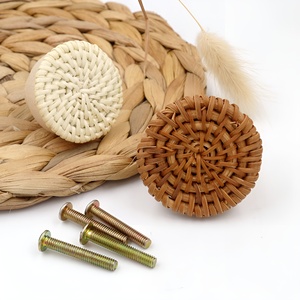 Eco-friendly rattan handle for furniture <b>decor</b> highest quality cabinet <b>door</b> pull handles low cost - Product Image 5