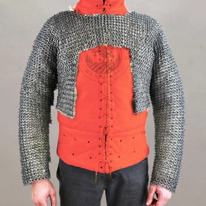 9mm Flat Ring Chainmail Half Hauberk: Handmade <b>Riveted</b> Medieval Armor for Reenactment & Cosplay - Product Image 3