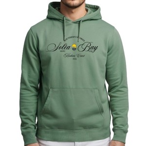 Nouveau sweat à capuche pour homme en coton vert, coupe décontractée, avec logo imprimé sur le devant, idéal pour l'automne - Product Image 1