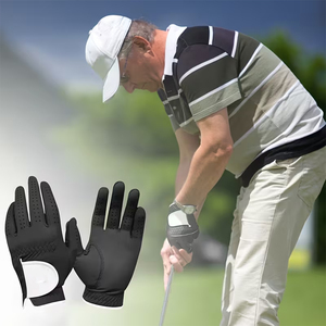 Guantes de golf en oferta para jóvenes, transpirables, de microfibra suave, color negro, guantes de golf de cuero Cabretta con dedos completos. - Product Image 4