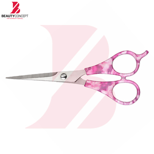 Ciseaux de barbier roses de qualité supérieure avec poignée en plastique antidérapante, ciseaux professionnels pour une coupe et un coiffage précis - Product Image 3