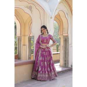 Diseñador Rosa Lenhanga Choli Conjunto de Mujer - Product Image 4