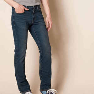 Jean droit décontracté pour homme, taille mi-haute, en denim élégant, séchage rapide, haute qualité, coupe slim, extensible - Product Image 2