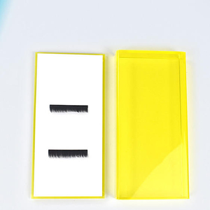 Black Acrylic Eyelash Tile <b>Box</b> Organizer Luxury Lash Extension Palette Holder with Cover <b>Removable</b> Lash Strip Board Display Case - Product Image 2