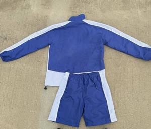 Men's Two Piece Tracksuit Set Full Sleeve <b>Zip</b> <b>Up</b> <b>Jacket</b> With Shorts Color Blocking Design Quick Dry Polyester Sporty Style - Product Image 3