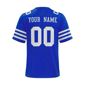 Camiseta de Fútbol Americano Personalizada para Hombre, Transpirable, de Secado Rápido, Manga Corta, Uniforme Deportivo con Logotipo Personalizado - Product Image 5