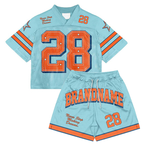 Custom Printed Polyester <b>Mesh</b> Tracksuit Quick Dry Breathable Sportswear <b>Set</b> with custom design and colors - Product Image 2