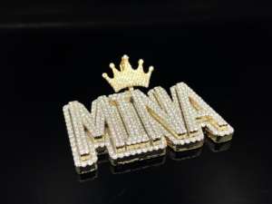 Pendentif personnalisé en acier inoxydable Hip Hop CZ Diamond Ice Fame pour unisexe - Product Image 4