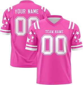 Camiseta de Fútbol Americano 100% Poliéster Sublimada por Transferencia de Calor, Manga Corta, Nueva Ropa Deportiva Elegante, Camiseta Personalizada - Product Image 2