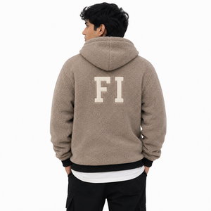 Veste à capuche zippée en polaire sherpa pour homme, sweat-shirt chaud décontracté, streetwear, vêtement d'extérieur d'hiver, fournisseur en gros - Product Image 2