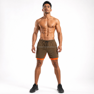 Pantalones Cortos Deportivos con Forro de Malla y Logotipo Personalizado, Tejido de Malla Transpirable, Forro Interior, Bolsillos Laterales Dobles, Venta al Por Mayor, Ropa Personalizada - Product Image 1