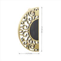 Poignée de porte ronde en laiton de qualité supérieure avec motif de feuillage pour porte principale, design Art Déco, poignée décorative robuste pour la maison et le bureau
