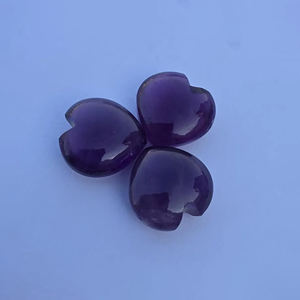 Cabujón de Amatista Natural en Forma de Corazón, Piedra Preciosa Suelta Calibrada y Pulida para Joyería, Tamaños Disponibles - Venta al por Mayor - Product Image 6
