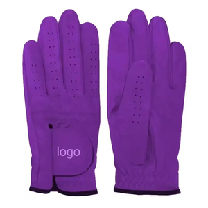 Gants de golf en cuir à doigts entiers, blancs, respirants, perforés, antidérapants, unisexes, toutes saisons, durables - Product Image 3