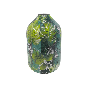 Jarrón de Metal Decorativo con Diseño de Flores y Hojas, Acabado Esmaltado, para Decoración del Hogar y Bodas - Product Image 3