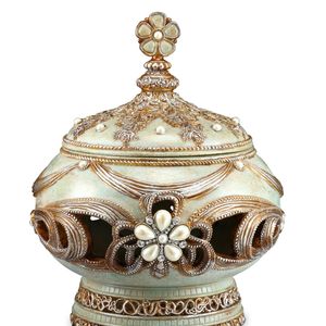 Scatola Portagioie Decorativa in Poliresina con Design Vintage a Rosa, Altezza 28,5 cm, Elegante Soluzione di Archiviazione per i Tuoi Tesori - Product Image 4