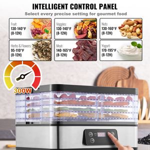 Essiccatore Alimentare Domestico a 5 Vassoi, 300W, Elettrico con Timer Digitale Regolabile e Temperatura Controllata per Essiccare Frutta - Product Image 4