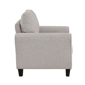 Silla Moderna de Estilo Transicional Tapizada en Tela Color Arena con Cojín Integrado para Muebles de Sala de Estar - Product Image 5