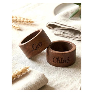 Vintage Reclaimed Wooden Napkin <b>Rings</b> at <b>Cheap</b> Price Sustainable Bamboo Wooden Napkin <b>Rings</b> for Modern Homes - Product Image 5